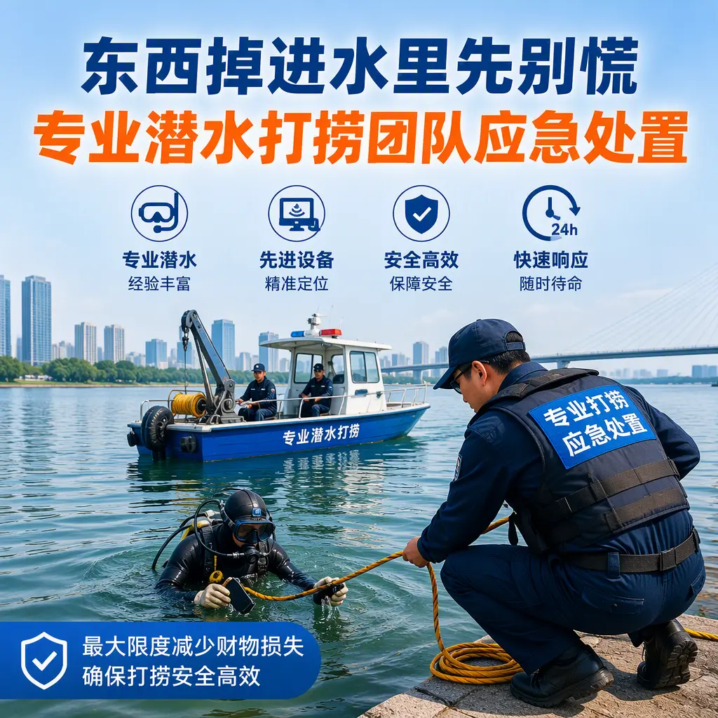 措美东西掉进水里先别慌，专业潜水打捞团队应急处置