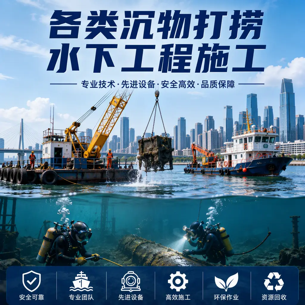 措美各类沉物打捞，水下工程施工